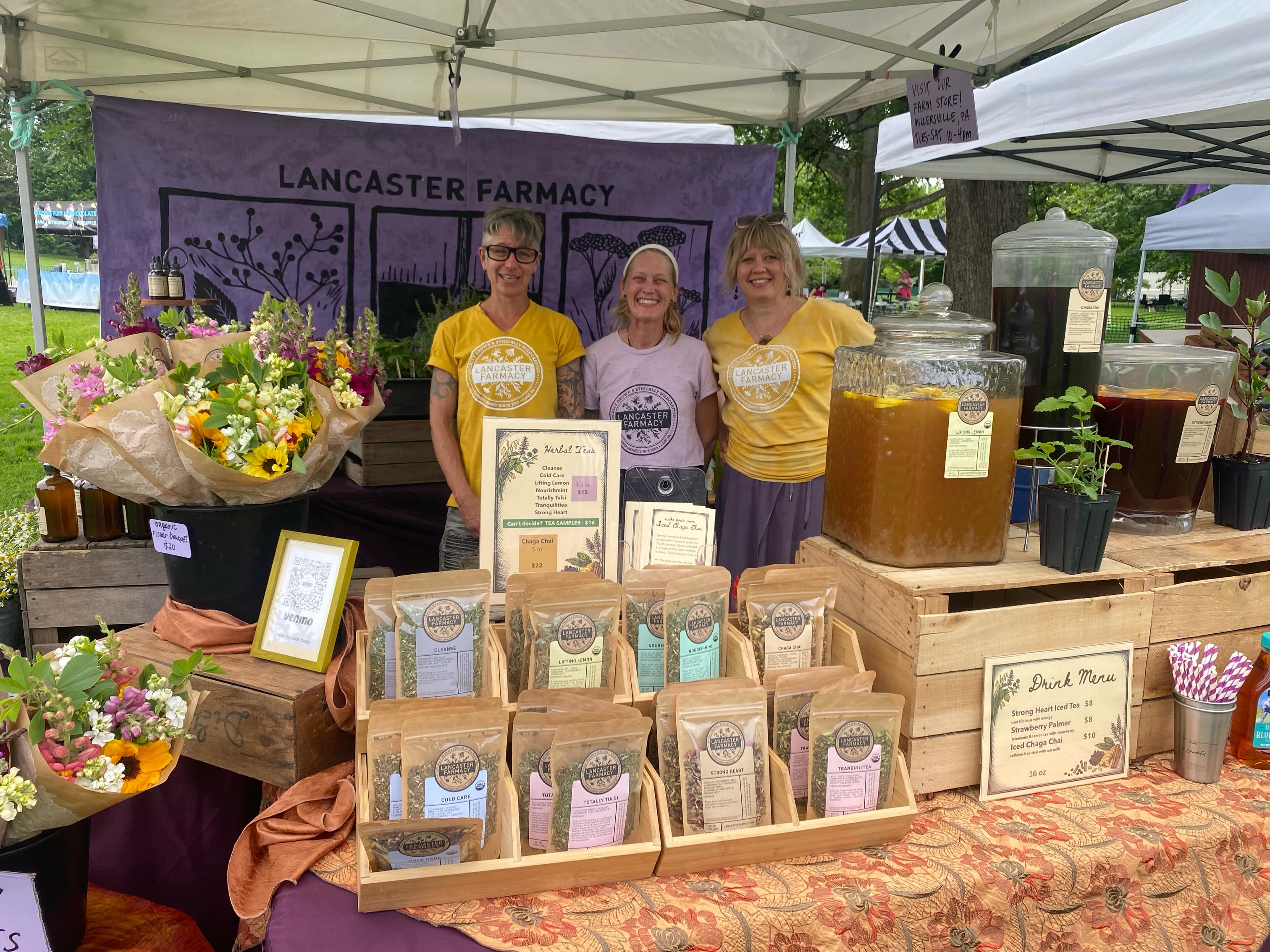 All set up @pavegfest today and Sunday 12-5pm at Buchanan Park! 

We have our drink iced herbal teas and Chaga Chai, flower bouquets, potted herb plants, hydrosols, formulas and more! 

We are at booth #64 next to @lancasterfarmfresh stop by and say hi!